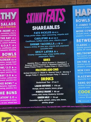 Menu photo 1 SkinnyFATS Las Vegas, NV