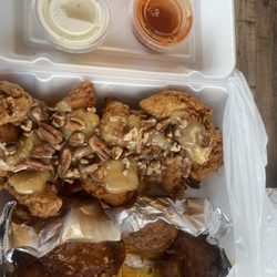 1220 Cafe - Honey pecan glazed chicken tenders & smashed potatoes !