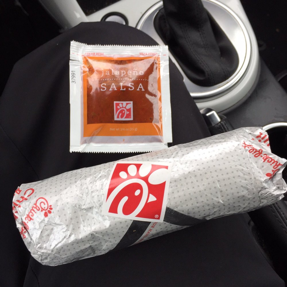 Chick-fil-A - Hash brown scramble burrito with chicken - Fast Food Near Me - Owings Mills, Maryland Chick-fil-A - Hash brown scramble burrito with chicken - Fast Food Near Me - Owings Mills, Maryland