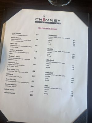Menu photo 1 Chimney Indian Kitchen + Bar Chapel Hill, NC Menu photo 1 Chimney Indian Kitchen + Bar Chapel Hill, NC