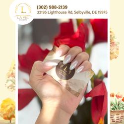 LA VIE Nails & Spa - Elevate your style to the next level with the sleek and futuristic allure of chrome nails, adding a touch of modern glamour to your fingerti