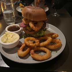 Meeat Gastropub - Jack Daniel's with onion rings