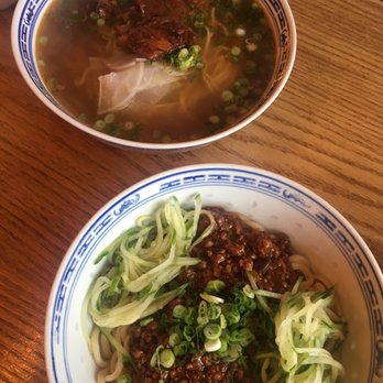 Big Beef Bowl Hand-Pulled Noodle - Back: Braised Beef / Front: Meat Sauce - Noodles Near Me - Markham, Ontario