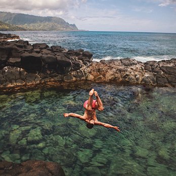 Queen's Bath - 3rd pool on a CALM day! - Landmarks & Historical Buildings Near Me - Princeville, Hawaii