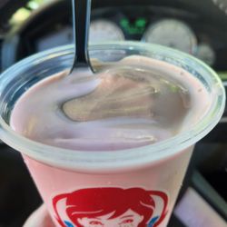 Wendy's - Half chocolate, half strawberry frosty...yum!