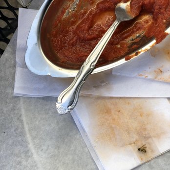 Fellini's Pizza - The same bee next to the delicious marinara. Ps. After the bee comment she never came back to the table. - Pizza Near Me - Decatur, Georgia Fellini's Pizza - The same bee next to the delicious marinara. Ps. After the bee comment she never came back to the table. - Pizza Near Me - Decatur, Georgia