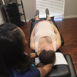 Ashley Blanche, DC - Momentum Chiropractic & Sports Rehab - For pregnancy, I stay supine or side-lying and she is still able to address my neck, back, and hips!!  Thank you, Dr. Ashley!