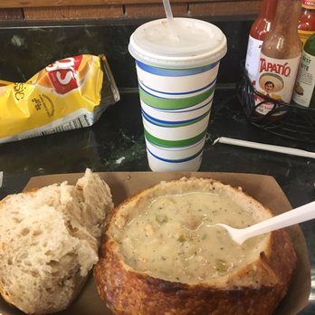 Alaskan Sourdough Bakery - Clam chowder in a bread bowl - Bakeries Near Me - Seattle, Washington