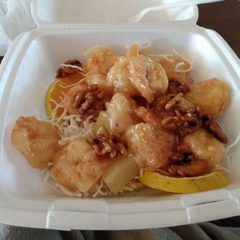 Happy Garden Restaurant - $21.18 to have this delivered to me.  That's about $1.50 a shrimp.  I ordered the complete dinner and this is what I got.  Ridiculous - Chinese Near Me - Chico, California