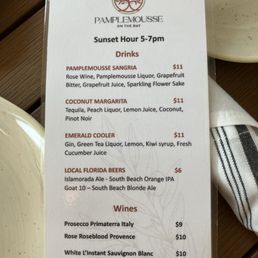 Happy hour menu Happy hour menu
