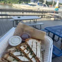 Braised BBQ chicken quesadilla