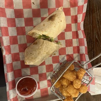 Michael Waltrip Brewing - Chicken Caesar wrap with tots - Beer Bar Near Me - Bristol, Virginia