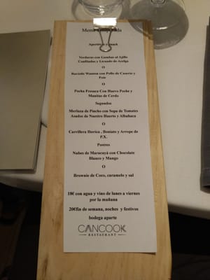 Menu photo 5 Cancook Zaragoza, Z Menu photo 5 Cancook Zaragoza, Z