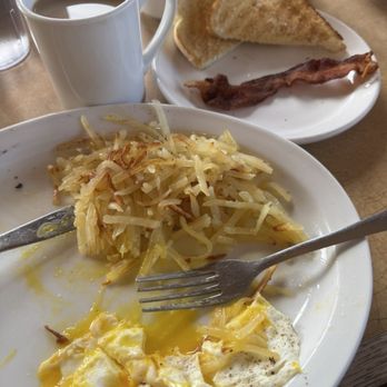 Millstone Family Restaurant - Crispy bacon over light 2 Eggs, Hash Browns & Toast - American Near Me - Spearfish, South Dakota Millstone Family Restaurant - Crispy bacon over light 2 Eggs, Hash Browns & Toast - American Near Me - Spearfish, South Dakota