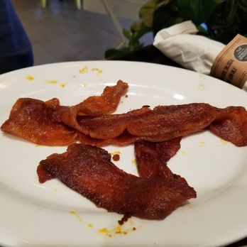Breakfast Republic - Jurassic Pork bacon side order $5. It was yummy, but I don't think it's worth $5 - Breakfast & Brunch Near Me - Irvine, California Breakfast Republic - Jurassic Pork bacon side order $5. It was yummy, but I don't think it's worth $5 - Breakfast & Brunch Near Me - Irvine, California