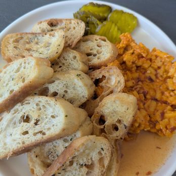 Oakview Public House - Hot honey Pimento cheese and crustini Really good. Bread was very hard. Wish it was softer. - American Near Me - Holly Springs, North Carolina Oakview Public House - Hot honey Pimento cheese and crustini Really good. Bread was very hard. Wish it was softer. - American Near Me - Holly Springs, North Carolina