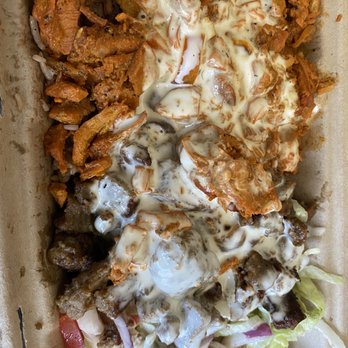 Golden Gate Gyro - Mixed Chicken and Lamb Platter with Salad and Rice - Food Trucks Near Me