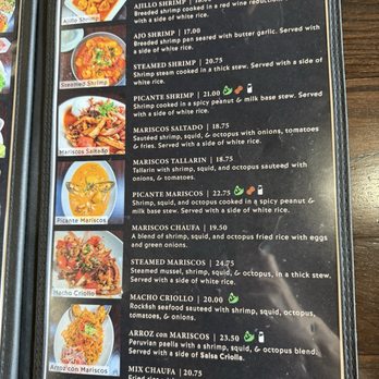 Fogon Criollo - Menu - Peruvian Near Me - Tigard, Oregon