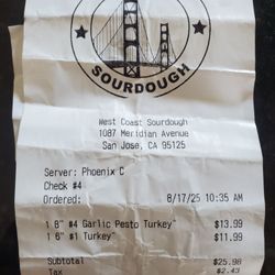 My receipt