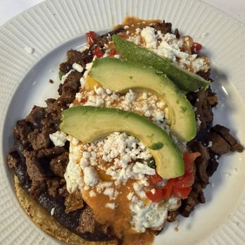 Al Biernat's Oak Lawn - HUEVOS RANCHEROS 22 Two Fried Eggs, Diced Beef Tenderloin, Queso Fresco, Black Beans, Avocado, Pico de Gallo, Salsa Casera, Corn Tortillas - Steakhouses Near Me - Dallas, Texas