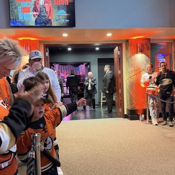 Impact Club - Waiting for the Ducks team to come through the club on their way to the ice. - Buffets Near Me - Anaheim, California