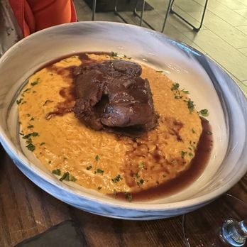 Rustic 21 Bistro - Braised Short Ribs with Madeira sauce served w/ Parmesan Costela Bovina com Risotto De Parmesão - Brazilian Near Me - Jacksonville, Florida