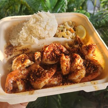 Aloha Shrimp Kihei - 15 pc. Garlic Shrimp, Medium Spicy ($26), Extra Scoop Rice - Seafood Near Me - Kihei, Hawaii Aloha Shrimp Kihei - 15 pc. Garlic Shrimp, Medium Spicy ($26), Extra Scoop Rice - Seafood Near Me - Kihei, Hawaii