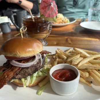 Duke's Malibu - Delicious Duke's hamburger. Extra charge for adding bacon. - New American Near Me - Malibu, California