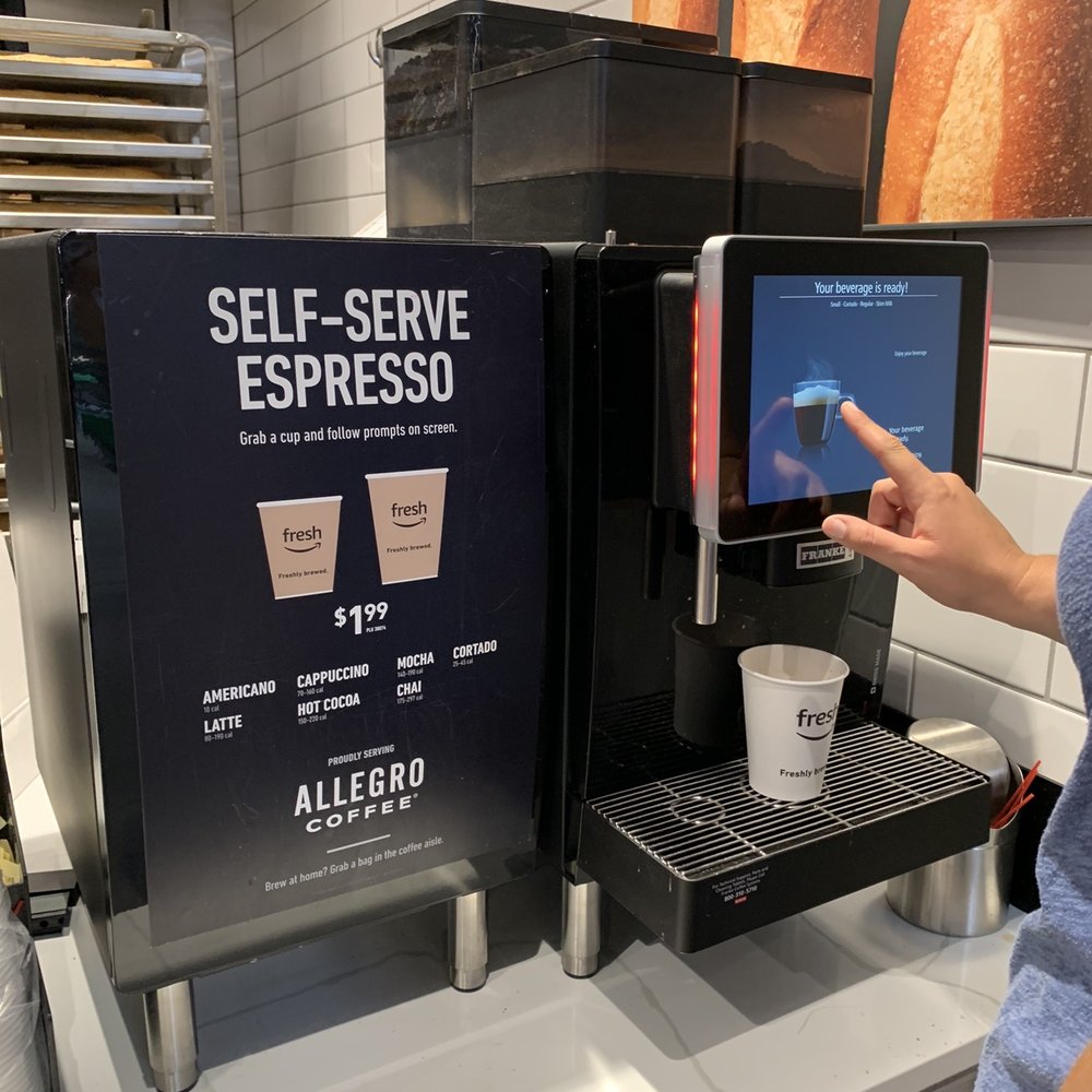 Amazon Fresh - Self serve coffee drinks by the bakery - Grocery Near Me - Pasadena, California Amazon Fresh - Self serve coffee drinks by the bakery - Grocery Near Me - Pasadena, California