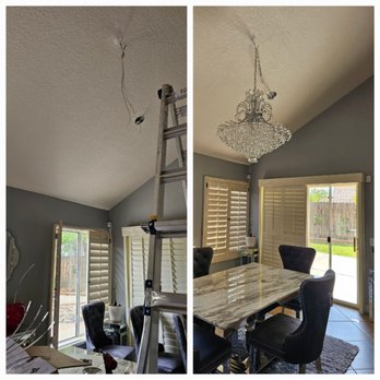 B-Handy Solutions - Chandelier - Handyman Near Me - Corona, California B-Handy Solutions - Chandelier - Handyman Near Me - Corona, California