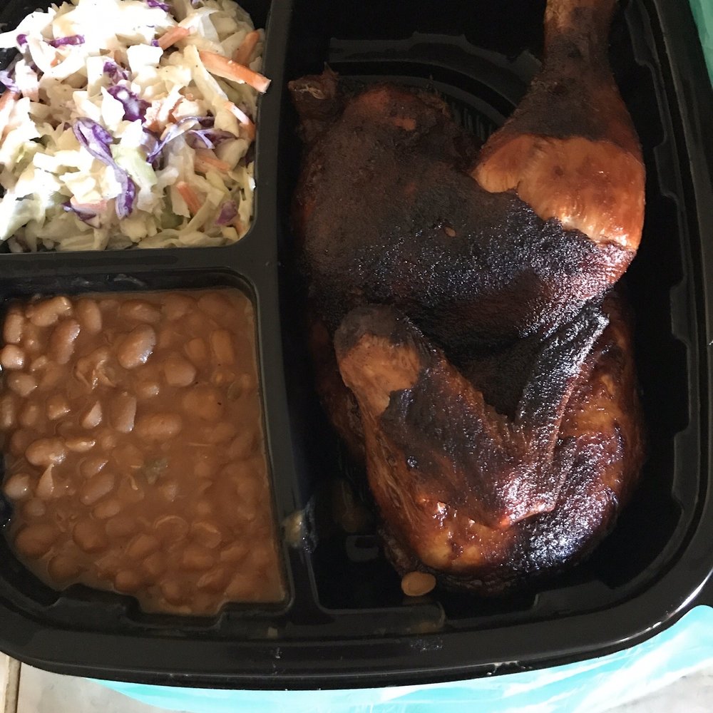 Papa's Bar-B-Que & Seafood - 1/2 smoked bar b que chicken with baked beans and Cole slaw,$11.49 - Barbeque Near Me - Savannah, Georgia Papa's Bar-B-Que & Seafood - 1/2 smoked bar b que chicken with baked beans and Cole slaw,$11.49 - Barbeque Near Me - Savannah, Georgia