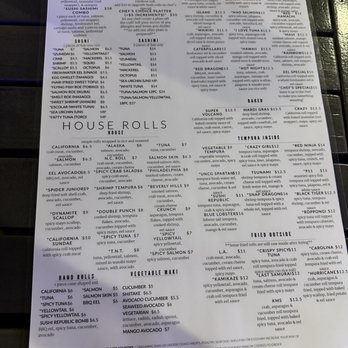 Sushi Republic - Menu - Sushi Bars Near Me - Greensboro, North Carolina Sushi Republic - Menu - Sushi Bars Near Me - Greensboro, North Carolina