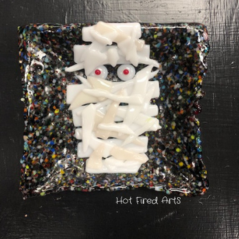 Hot Fired Arts - Fused Glass Mummy Dish - Summer Camps Near Me - Frederick, Maryland