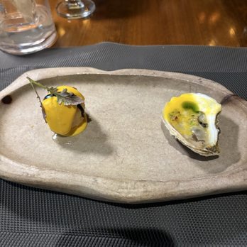 Kayao - Oyster with a cheese stuffed yuca ball - Peruvian Near Me - Chicago, Illinois Kayao - Oyster with a cheese stuffed yuca ball - Peruvian Near Me - Chicago, Illinois