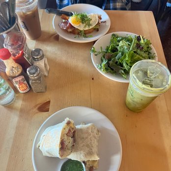 Fàme Caffe - I got their avocado toast with a side of mixed green salad. My man for their pork belly wrap special! - Coffee & Tea Near Me - Phoenix, Arizona