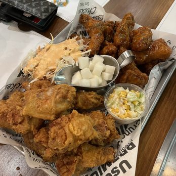 Pelicana Chicken - Half Fried and Half Sweet/Spicy wings (20 pieces) - Korean Near Me - Duluth, Georgia Pelicana Chicken - Half Fried and Half Sweet/Spicy wings (20 pieces) - Korean Near Me - Duluth, Georgia