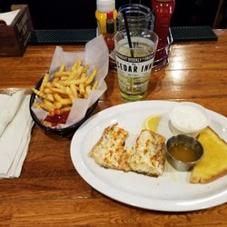 Cedar Inn - Grilled cod spcial w fries 8.99 just now at Cedar Inn. Cleanest bar and grill in this area. Good food good people.