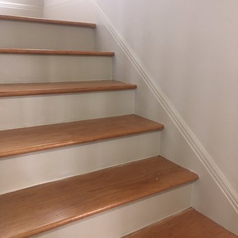 Next Level Painting - Stair detail. Stair risers, baseboard and walls in matching color, but different finish. - Painters Near Me - Oakland, California Next Level Painting - Stair detail. Stair risers, baseboard and walls in matching color, but different finish. - Painters Near Me - Oakland, California