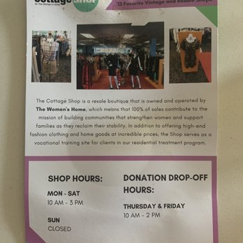 The Cottage Shop - Store and donation drop off hours - Thrift Stores Near Me - Houston, Texas The Cottage Shop - Store and donation drop off hours - Thrift Stores Near Me - Houston, Texas