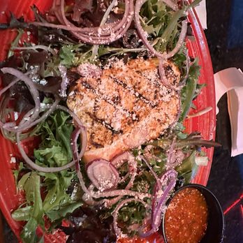 Thunder Road Steakhouse & Cantina - Norwegian salmon thunder salad - American Near Me - Albuquerque, New Mexico Thunder Road Steakhouse & Cantina - Norwegian salmon thunder salad - American Near Me - Albuquerque, New Mexico