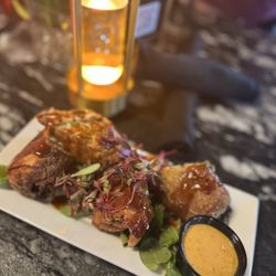 Timeless Kitchen and Cocktails - Jerk chicken eggroll - yummy!