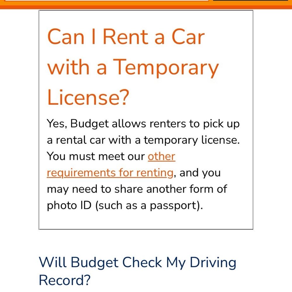 Budget - Mismatched corporate policy - Car Rental Near Me - Noblesville, Indiana