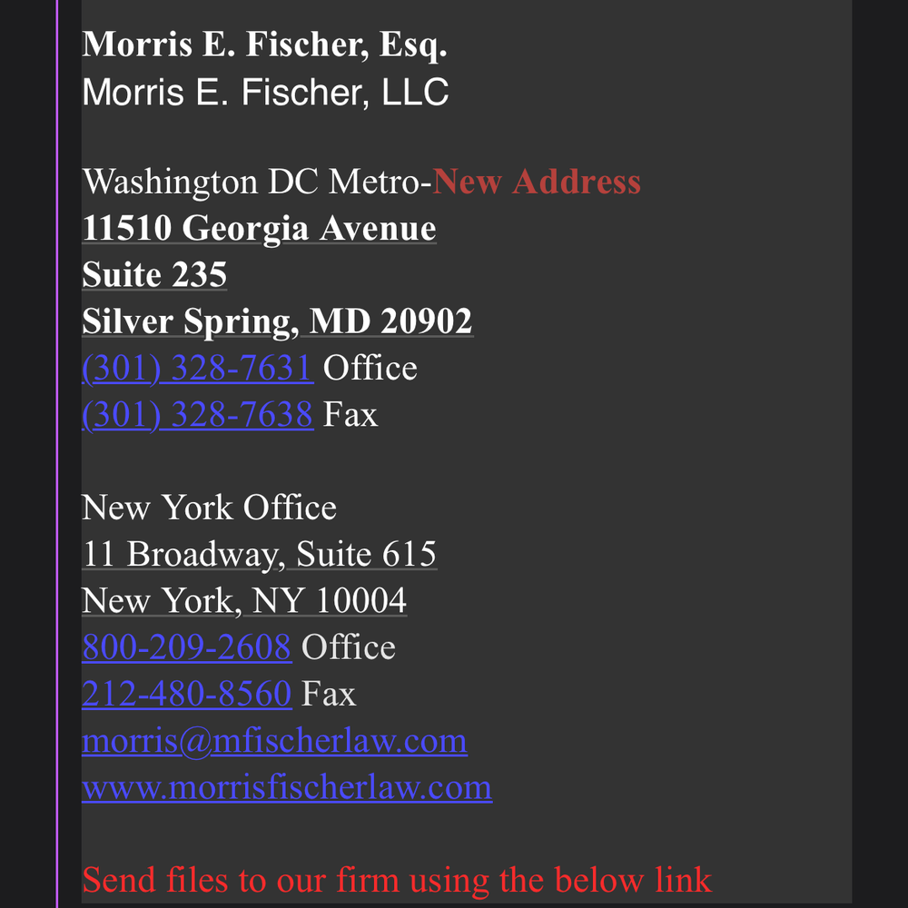 Morris E Fischer LLC - Employment Law Near Me - Silver Spring, Maryland Morris E Fischer LLC - Employment Law Near Me - Silver Spring, Maryland