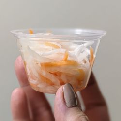Jeon Ju Hyang - Banchan. Pickled carrots and radishes.