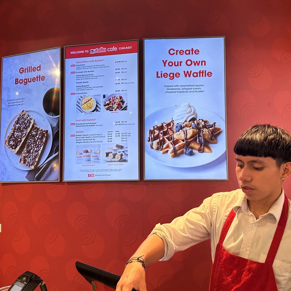 Nutella Cafe - Order counter - Desserts Near Me - Chicago, Illinois Nutella Cafe - Order counter - Desserts Near Me - Chicago, Illinois