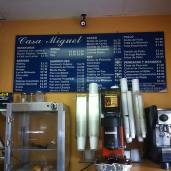 Casa Miguel - the menu of the restaurant - Wine Bars Near Me - Hialeah, Florida Casa Miguel - the menu of the restaurant - Wine Bars Near Me - Hialeah, Florida