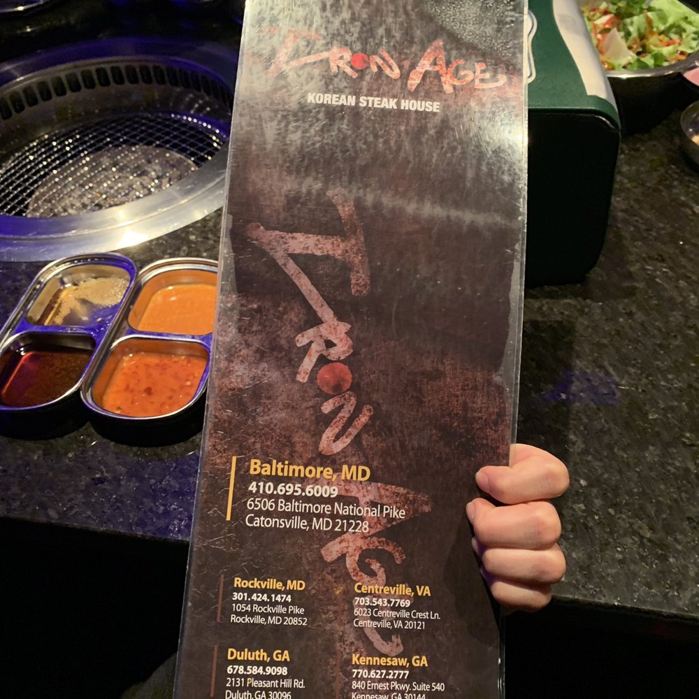 Iron Age - menu - Korean Near Me - Catonsville, Maryland