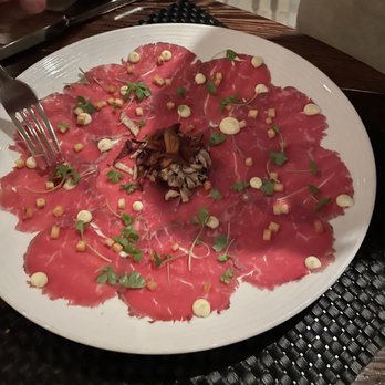 La Toque - Angus Beef Tenderloin Carpaccio - French Near Me - Napa, California La Toque - Angus Beef Tenderloin Carpaccio - French Near Me - Napa, California