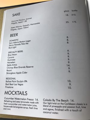 Menu photo 8 Hotel Bar Las Vegas, NV