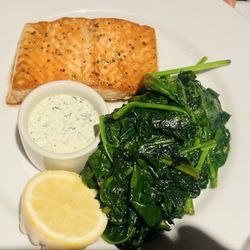 BrickTop's - Atlantic Salmon, pan roasted with spinach